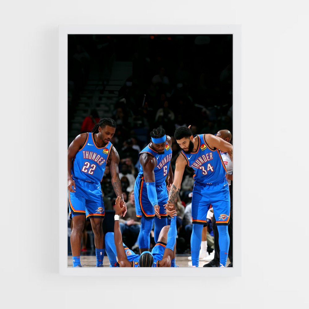 Poster Oklahoma de city – affiche Basketball (vue 3)